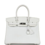 Pre-owned Hermès Birkin 30 White Epsom Palladium Hardware