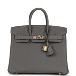 Hermès Birkin 25 Gris Meyer Togo Permabrass Hardware