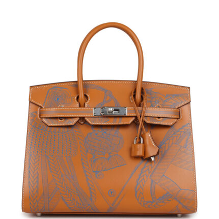 Hermès Birkin Sellier 30 "Zouaves Et Dragons" Naturel Sable Butler Palladium Hardware