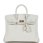 Hermès Birkin 25 New White Swift Gold Hardware