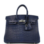 Hermès Birkin 25 Bleu Saphir Matte Alligator Palladium Hardware