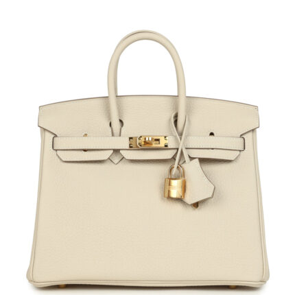 Hermès Birkin 25 Craie Togo Gold Hardware