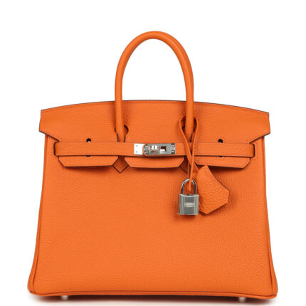 Hermès Birkin 25 Orange Minium Togo Palladium Hardware