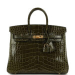 Hermès Birkin 25 Vert Veronese Shiny Alligator Gold Hardware