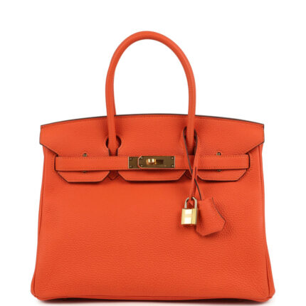 Hermès Birkin 30 Feu Togo Gold Hardware