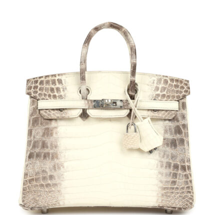 Hermès Birkin 25 Himalaya Niloticus Crocodile Palladium Hardware