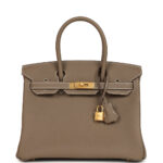 Hermès Birkin 30 Etoupe Togo Brushed Gold Hardware