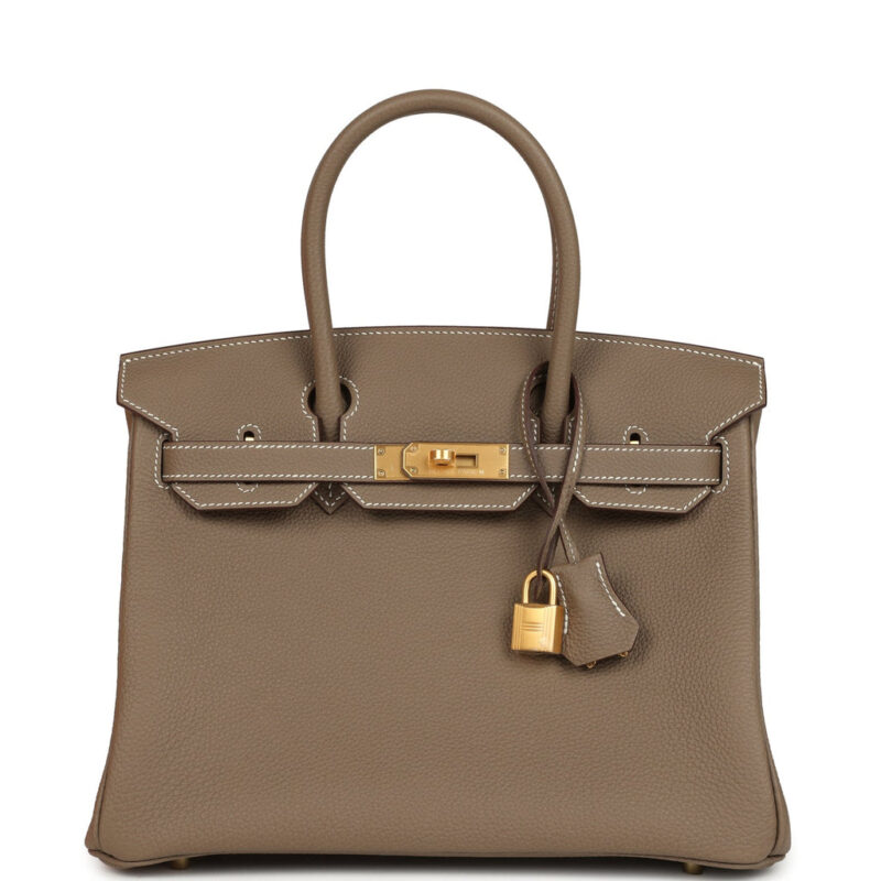 Hermès Birkin 30 Etoupe Togo Brushed Gold Hardware