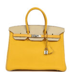 Hermès Special Order (HSS) Birkin 35 Soleil and Parchemin Togo Palladium Hardware