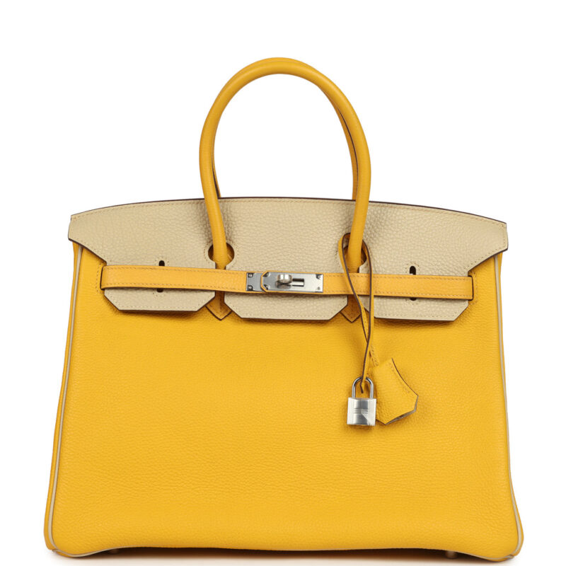 Hermès Special Order (HSS) Birkin 35 Soleil and Parchemin Togo Palladium Hardware