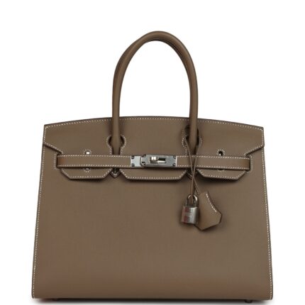 Hermès Birkin Sellier 30 Etoupe Epsom Palladium Hardware