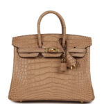 Hermès Birkin 25 Chai Matte Alligator Gold Hardware