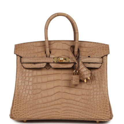 Hermès Birkin 25 Chai Matte Alligator Gold Hardware
