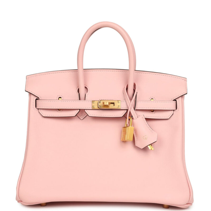 Hermès Special Order (HSS) Birkin 25 Rose Sakura Verso Swift Brushed Gold Hardware