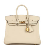 Hermès Birkin 25 Nata Swift Gold Hardware
