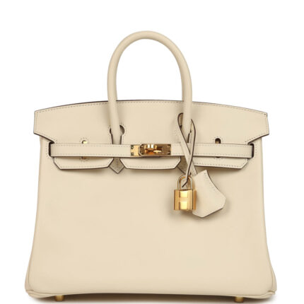 Hermès Birkin 25 Nata Swift Gold Hardware