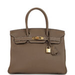 Pre-owned Hermès Birkin 30 Etoupe Togo Gold Hardware