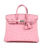 Hermès Birkin 25 Bubblegum Ostrich Boreal Palladium Hardware