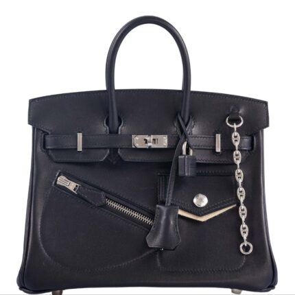 Hermès Birkin 25 Limited Edition Rock Black Volupto Palladium