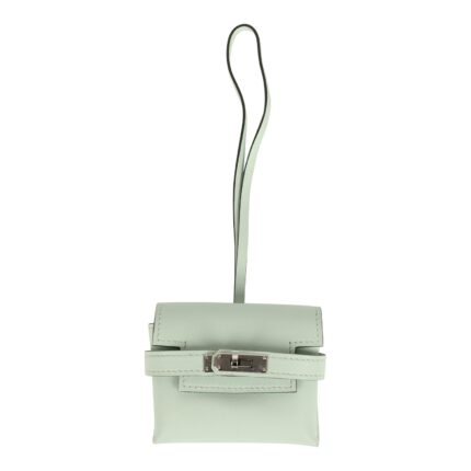 Hermès Kelly Festival Bag Charm Vert Peppermint Swift Palladium Hardware