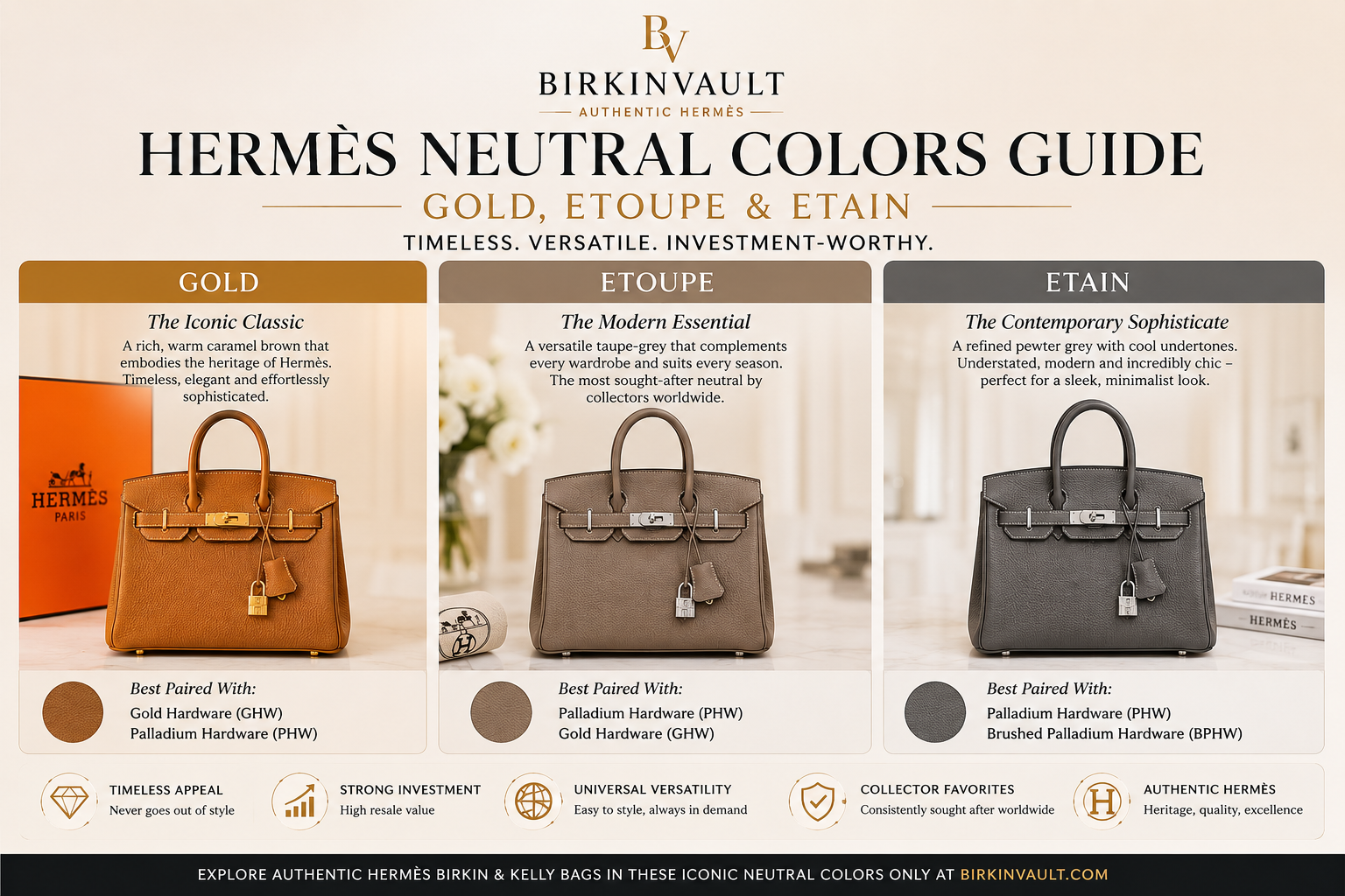 Hermès Neutral Colors Guide