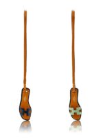Hermès Black and Vert Criquet Epsom Oran Sandal Charms