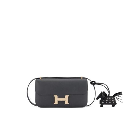 Hermès Ardoise Epsom Constance Elan Permabrass Hardware, 2025 and Rodeo Robeo Rock Charm