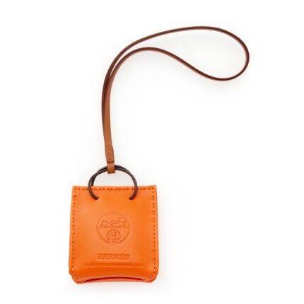 Hermès Feu Milo Lambskin and Gold Swift Orange Bag Charm