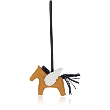 Hermès Sesame, Black and Nata Milo Lambskin and Swift GriGri Rodeo Pegase Charm PM, 2022