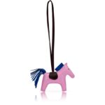 Hermès Mauve Sylvestre, Bleu France and Rouge Sellier Milo Lambskin GriGri Rodeo Charm PM, 2021