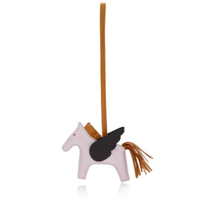 Hermès Mauve Pale, Sesame, Ebene Milo Lambskin and Swift GriGri Rodeo Pegase Charm PM, 2022