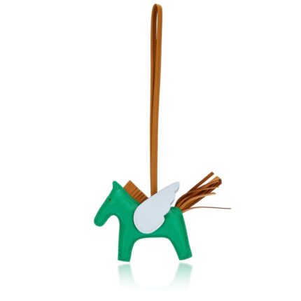 Hermès Menthe, Sesame, Bleu Brume Milo Lambskin and Swift GriGri Rodeo Pegase Charm PM, 2022