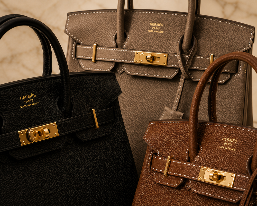Birkin leather craftsmanship and subtle luxury branding