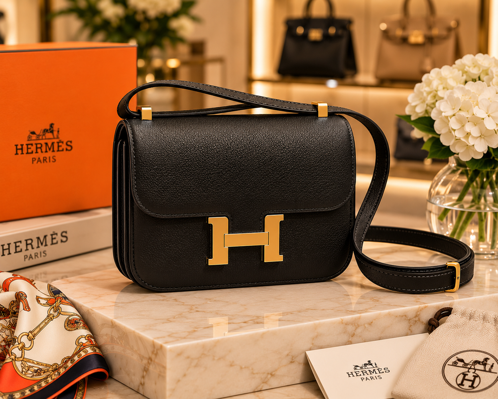 Hermès Constance style crossbody handbag