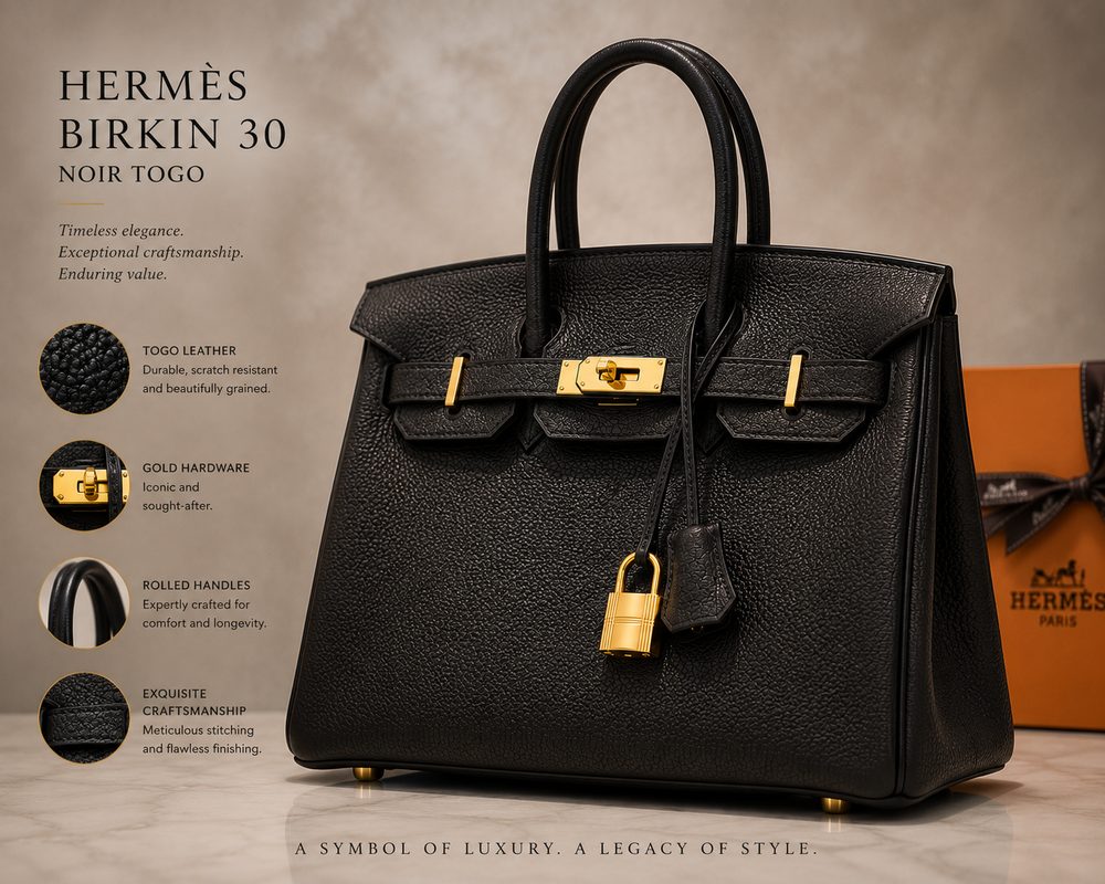Rare Hermès Birkin luxury handbag for collectors