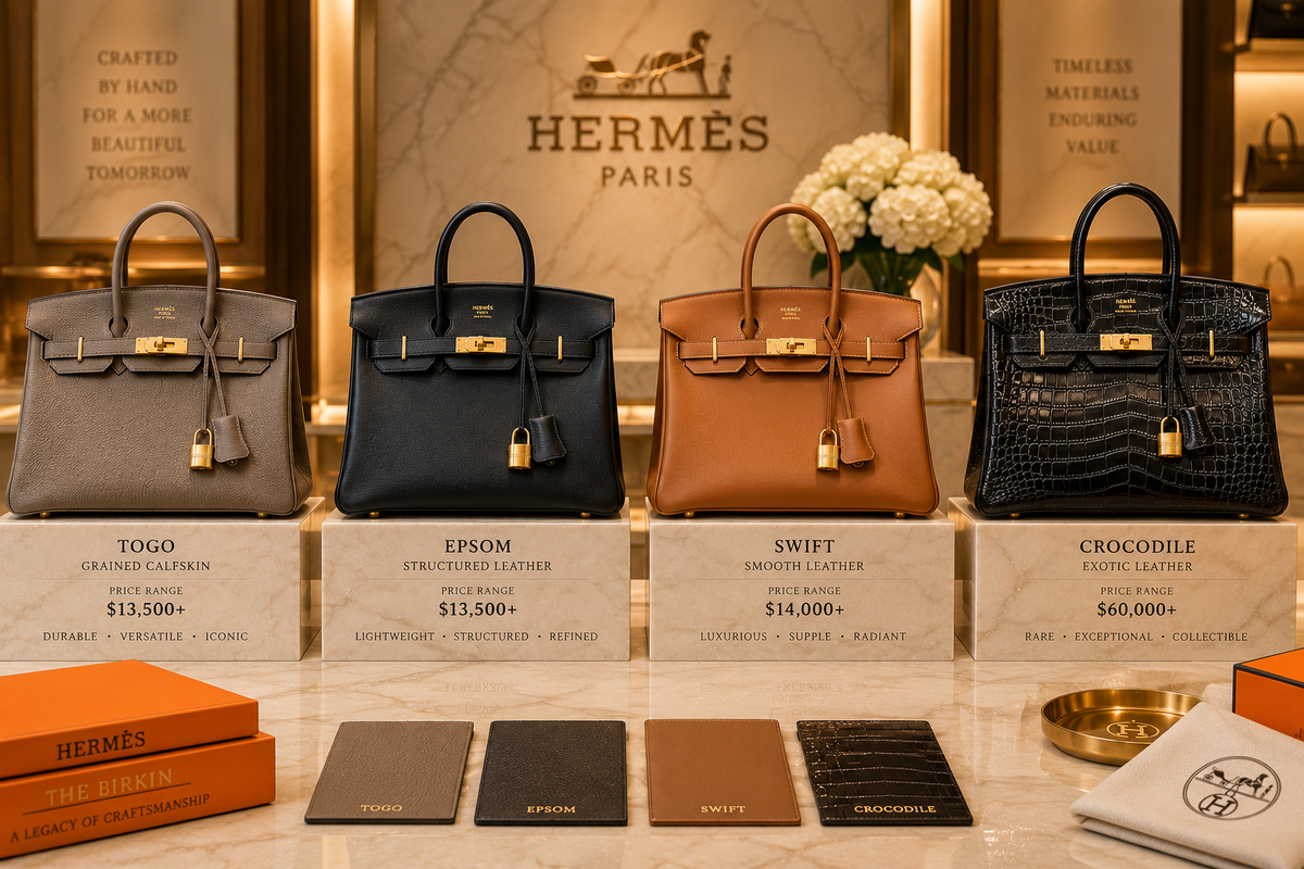 Birkin bag leather types and price differences